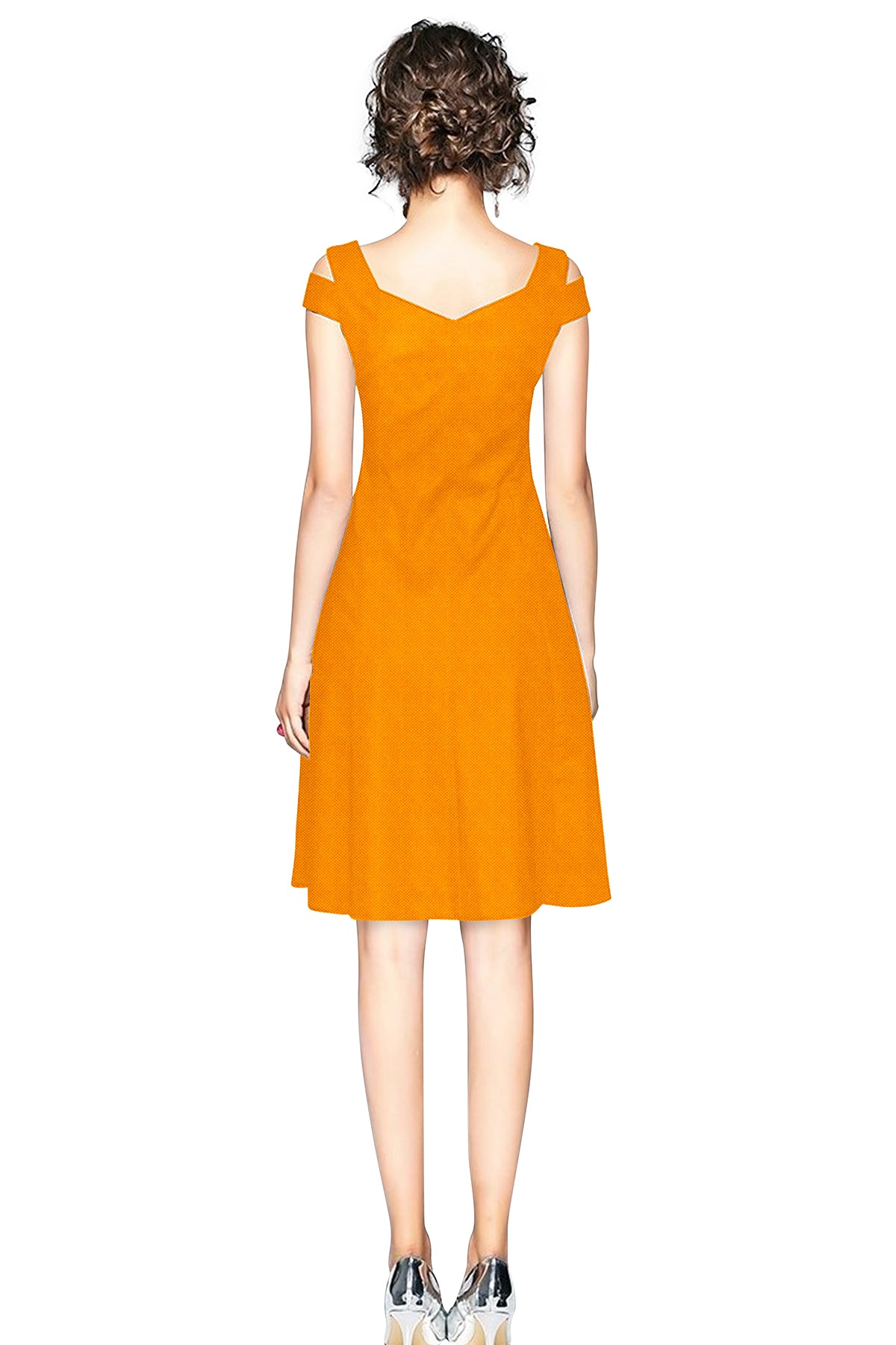 cold-shoulder midi dress
