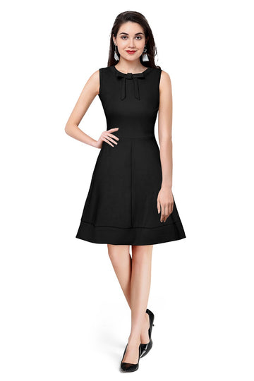 sleeveless A-line dress