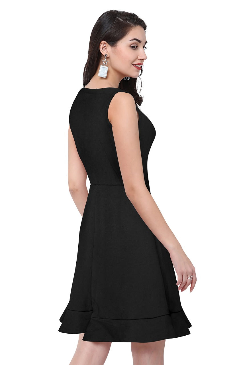 sleeveless A-line dress