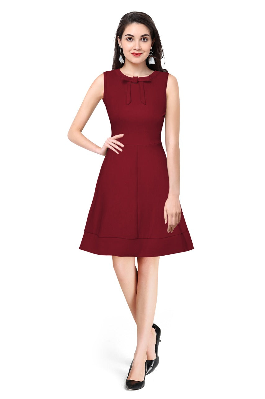 sleeveless A-line dress