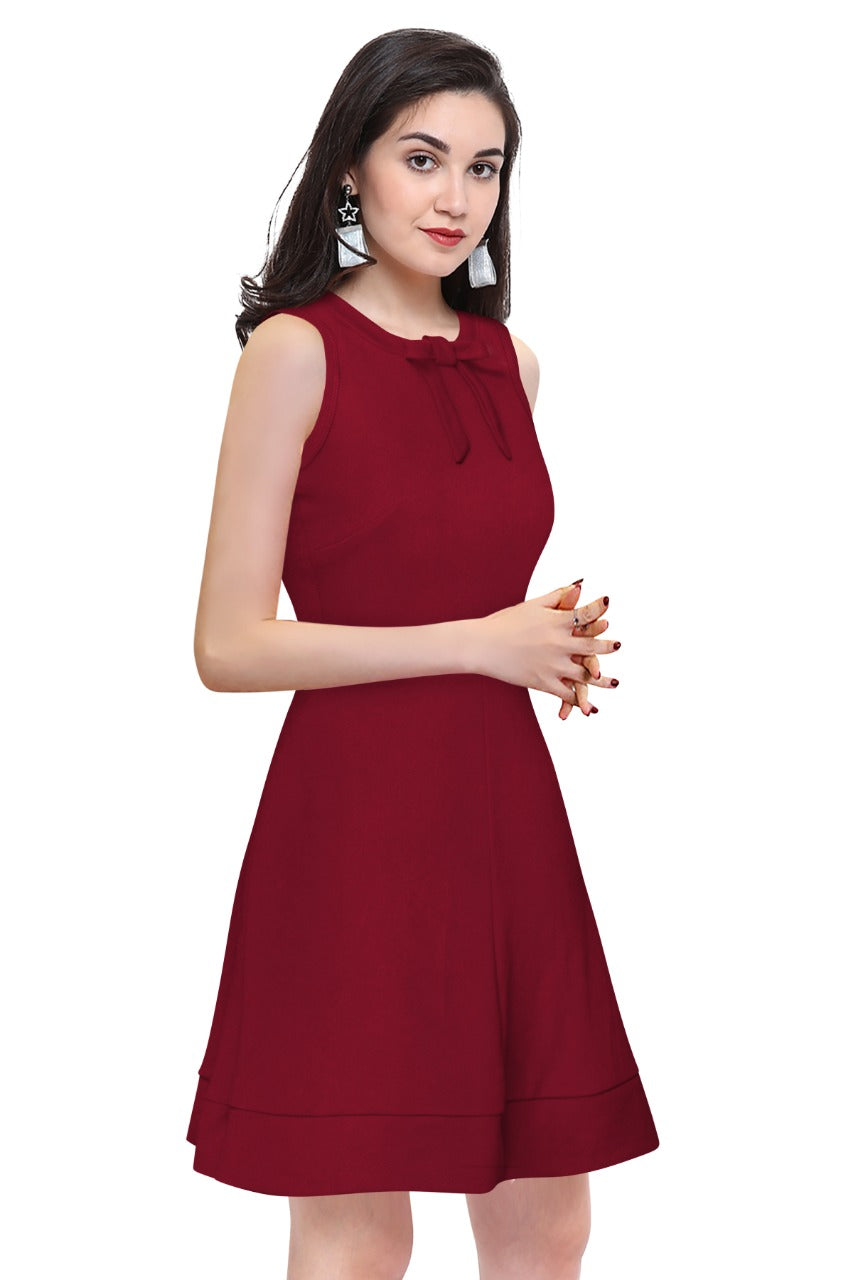 sleeveless A-line dress