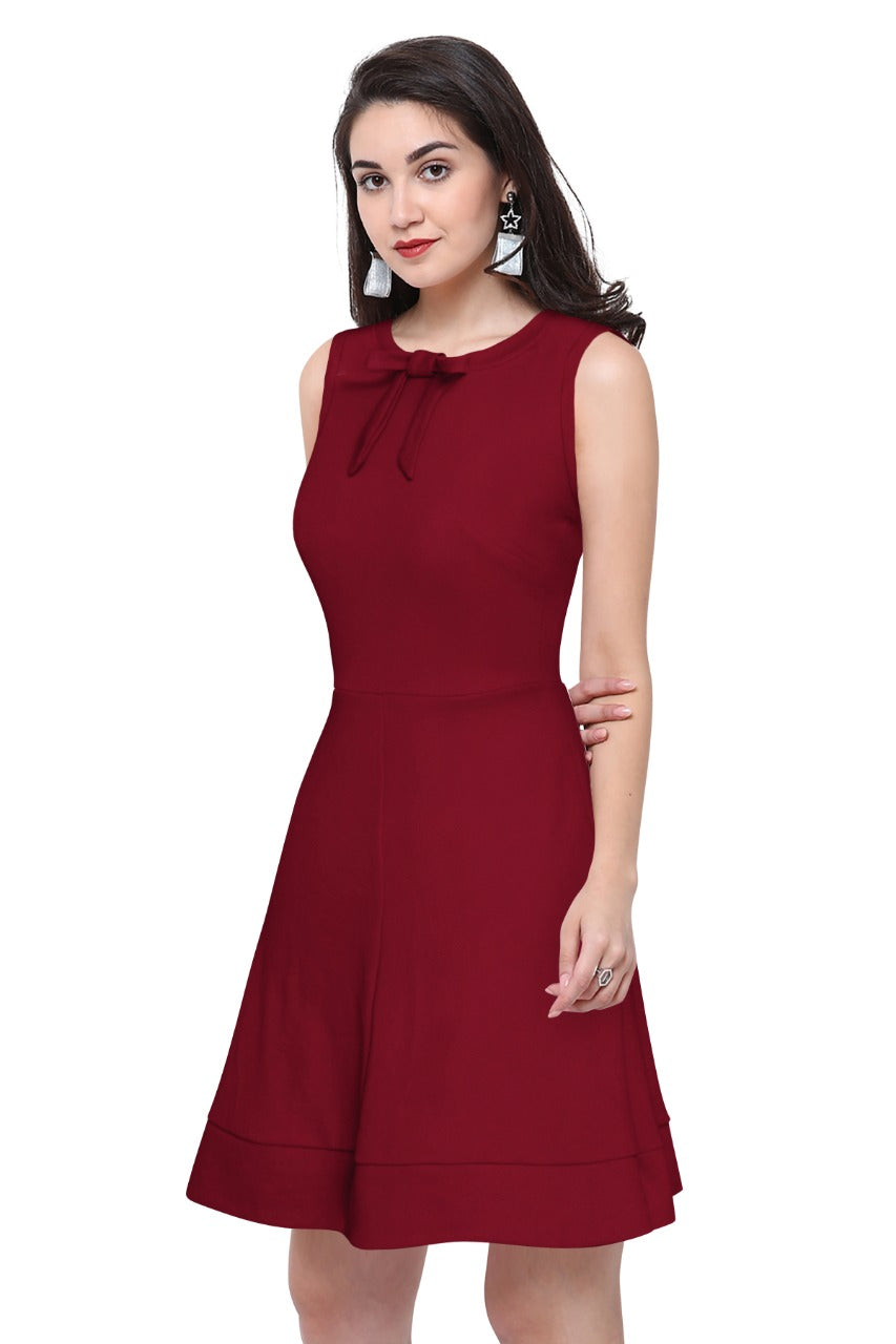 sleeveless A-line dress
