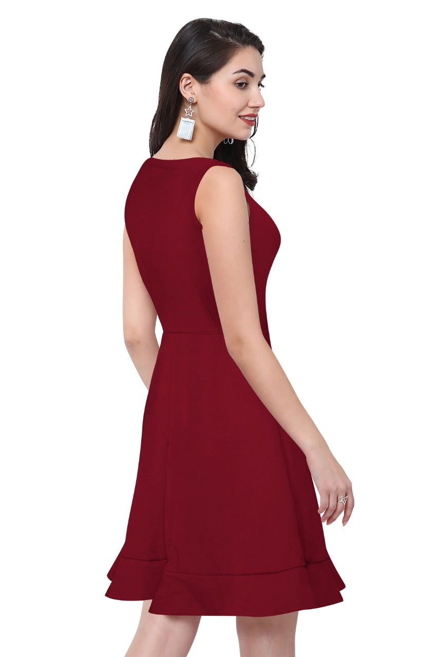 sleeveless A-line dress