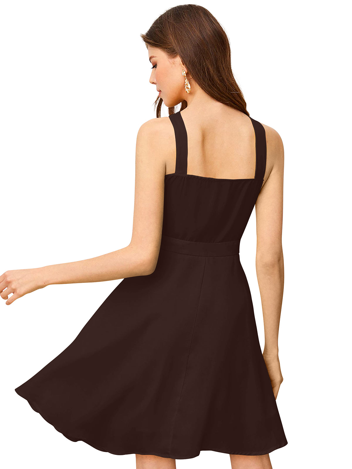 halter-neck skater dress
