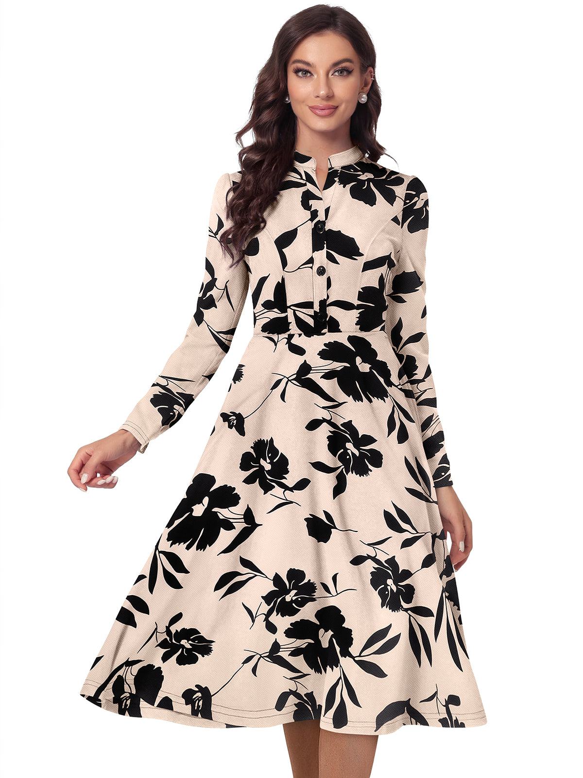 Orange & Black Floral