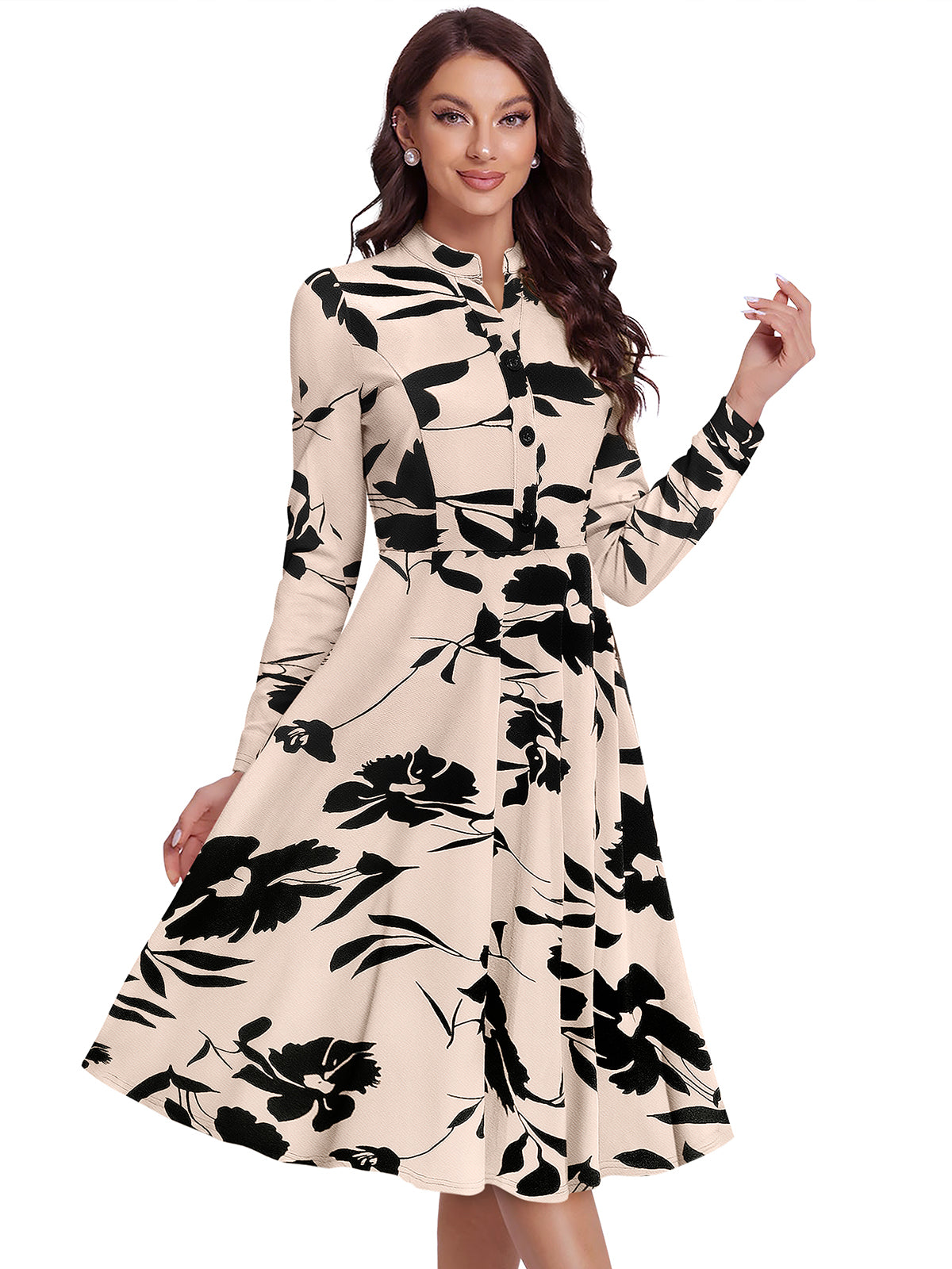 Orange & Black Floral