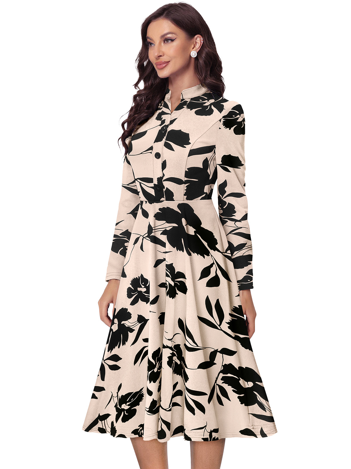 Orange & Black Floral