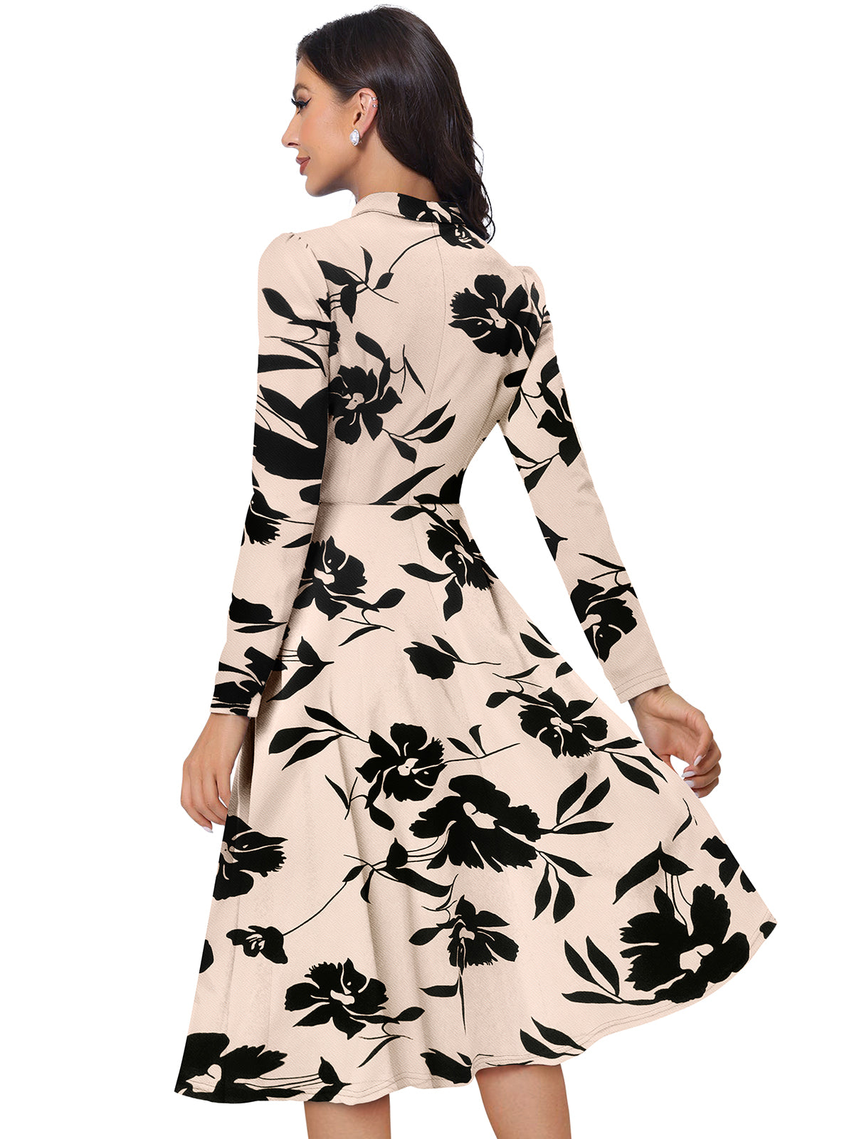 Orange & Black Floral