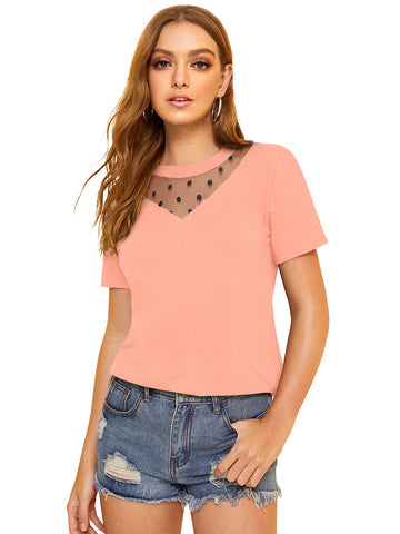 black mesh yoke top